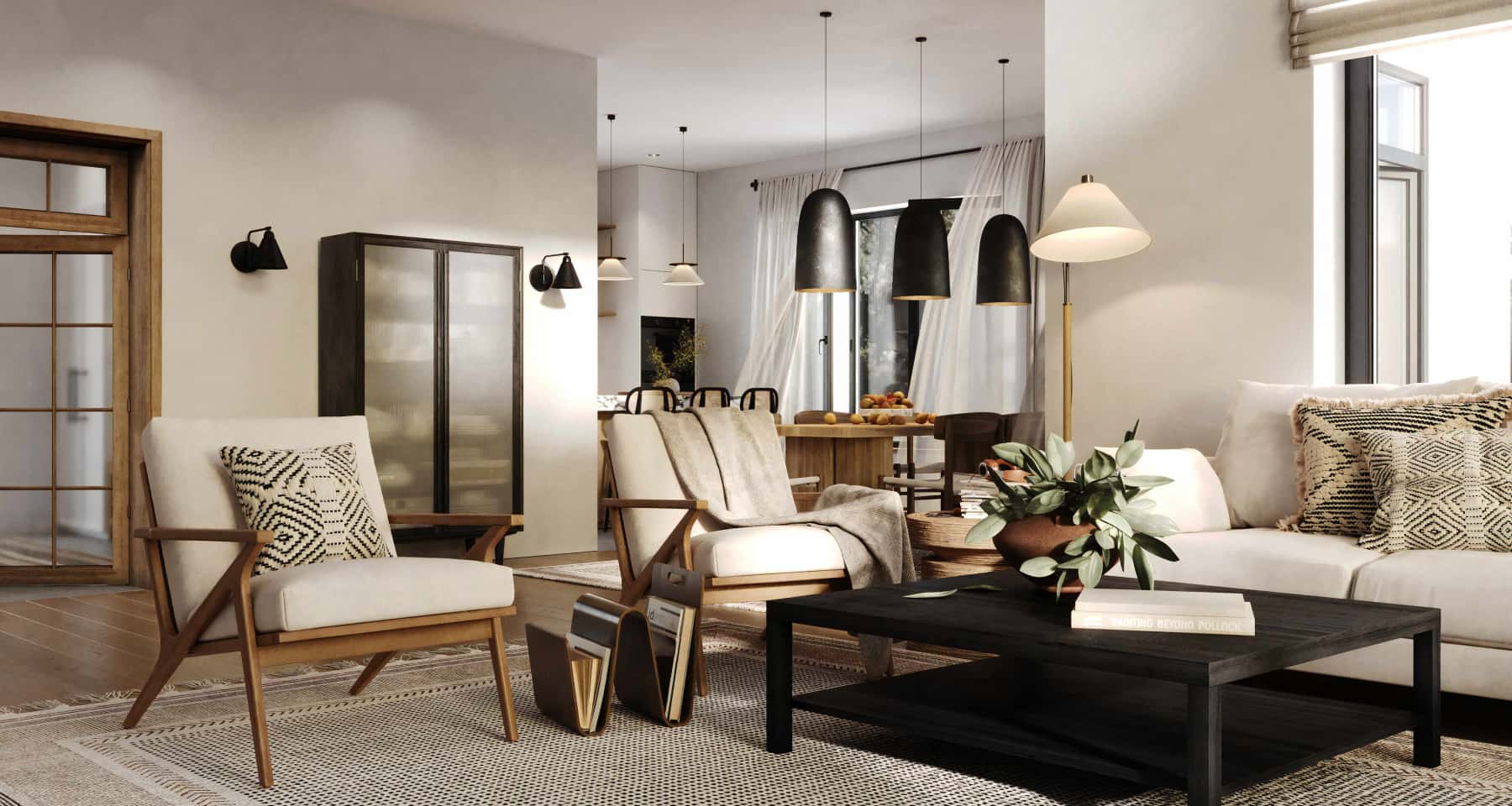 Сучасний котедж з панорамними вікнами: стильний інтер'єр та велика кількість світла