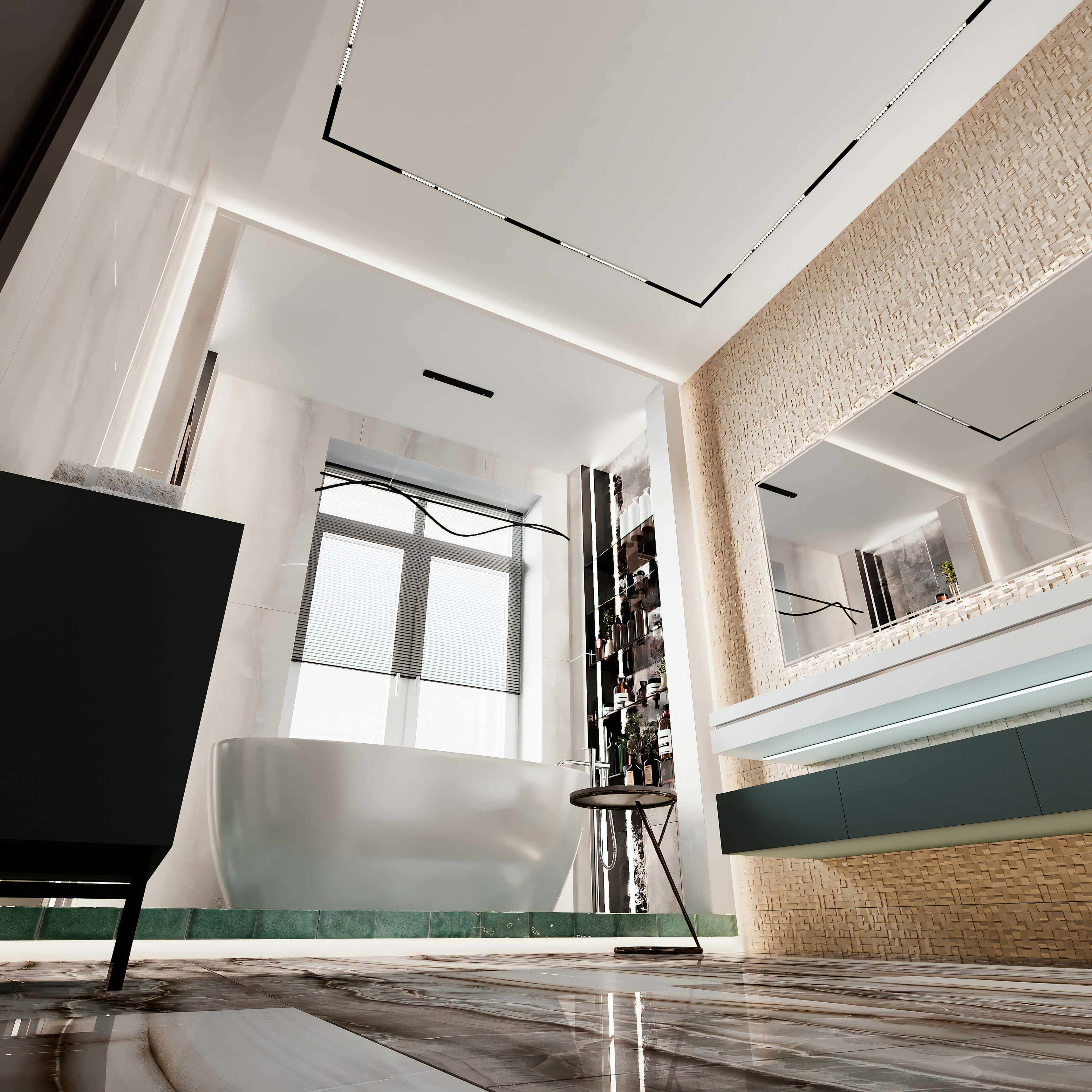 Елегантний дизайн котеджу з панорамними вікнами та просторою терасою