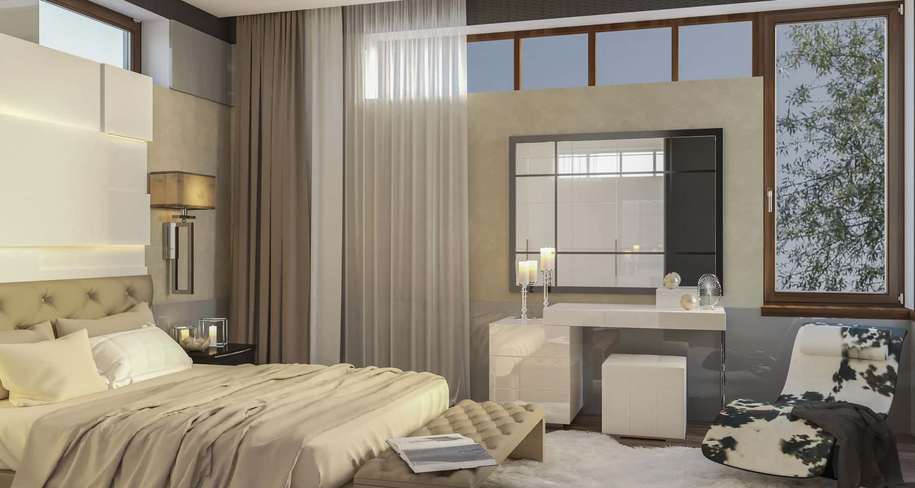 Дизайн ванної кімнати з панорамними вікнами, що забезпечують чудовий вид під час релаксації