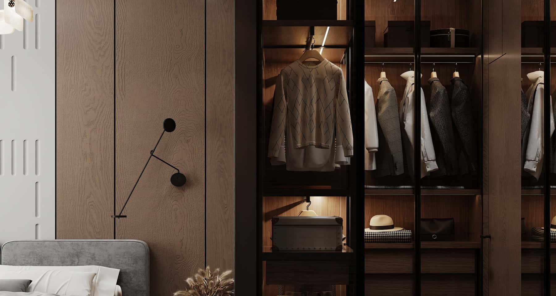 Простора кімната в стилі лофт з мінімалістичним дизайном та великими вікнами.