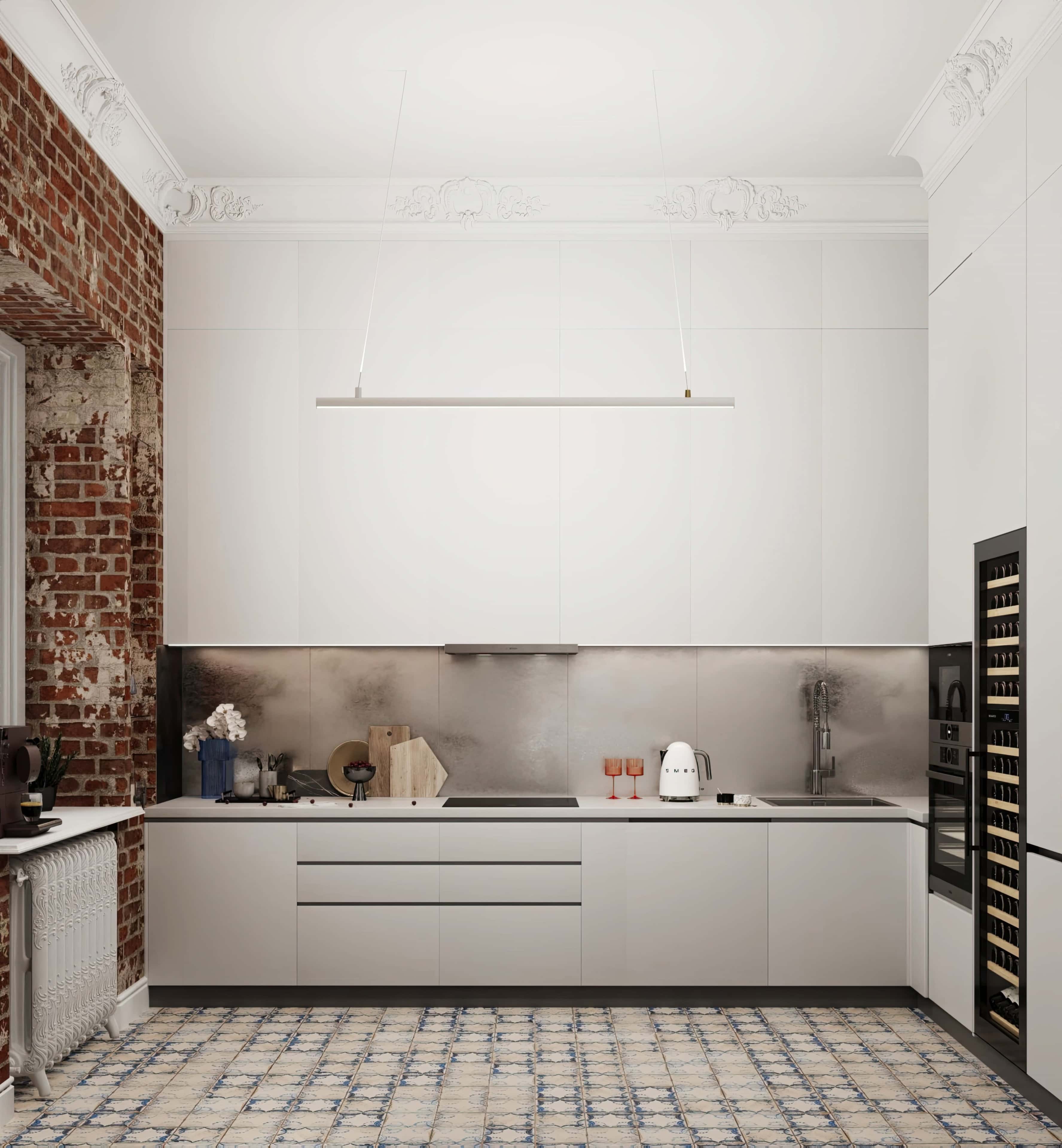 Мінімалістичний лофт дизайн інтер'єру квартири в сіро-бежевій гамі з акцентом на текстури