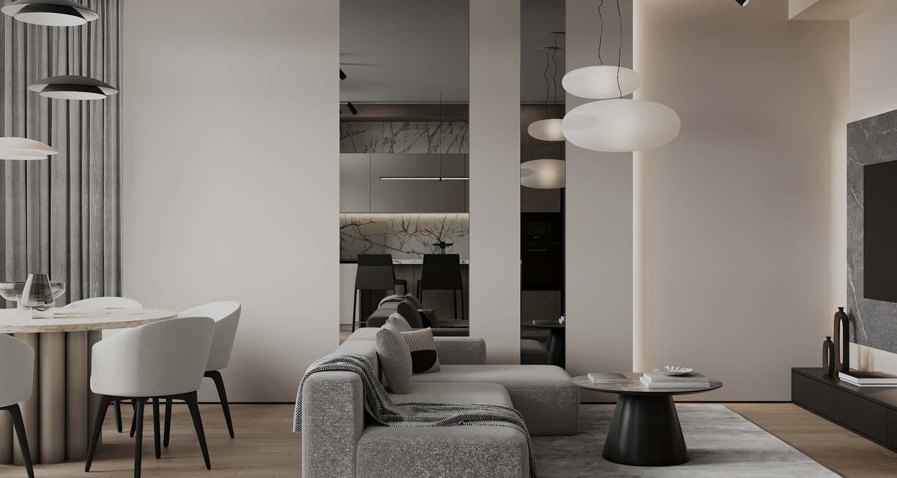 Неокласична кухня 2026 у світлих тонах з витонченими деталями