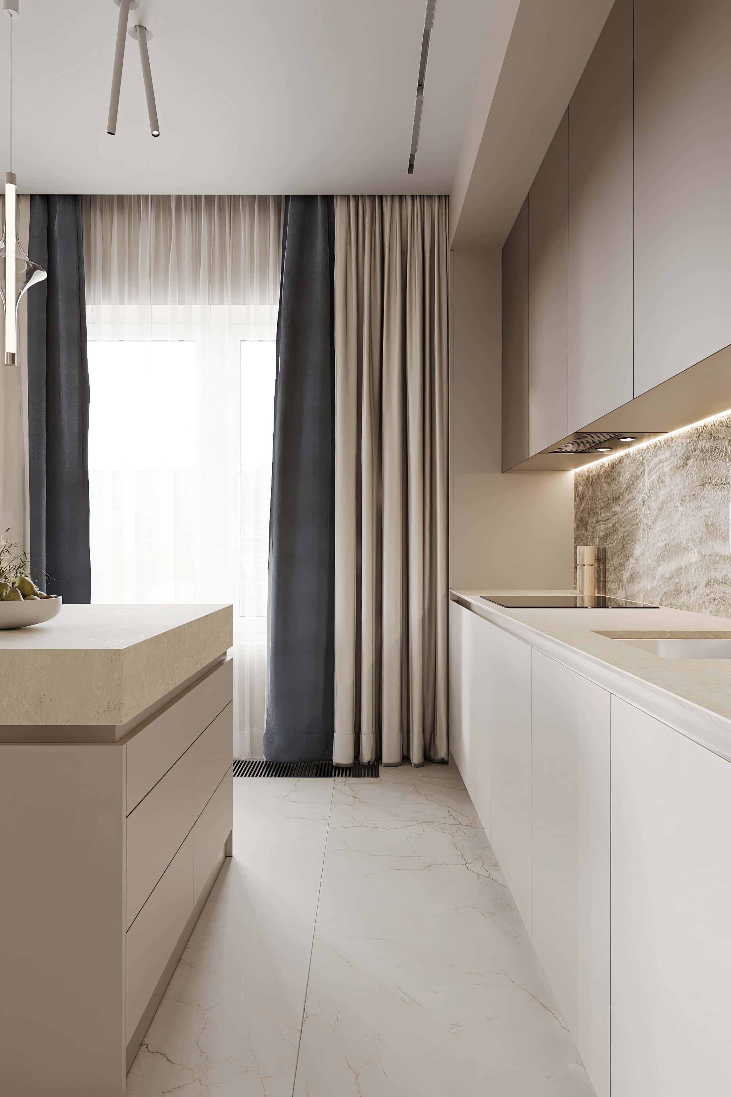 Дизайн сучасної світлої кухні 2026 року з акцентом на мінімалізм та функціональність.