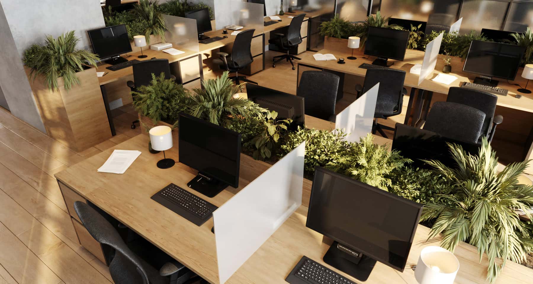 Офісний інтер'єр в стилі лофт з використанням графіті на стінах.