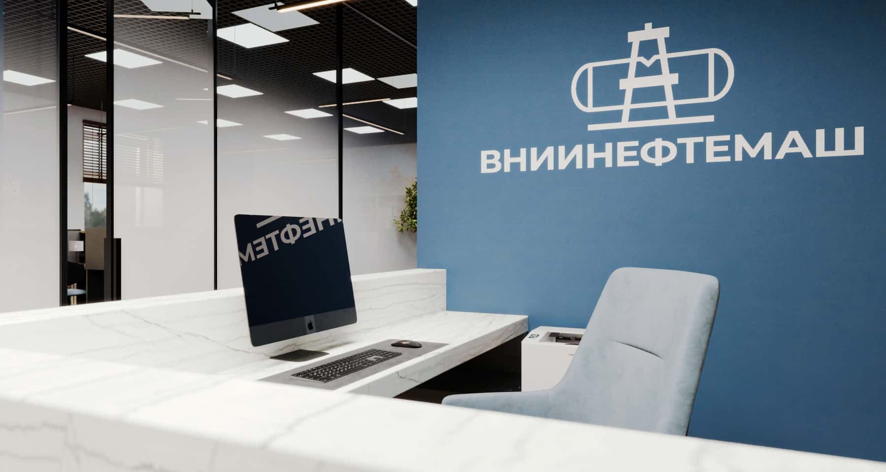 Дизайн-проект офісу з акцентом на природне освітлення та зелені рослини