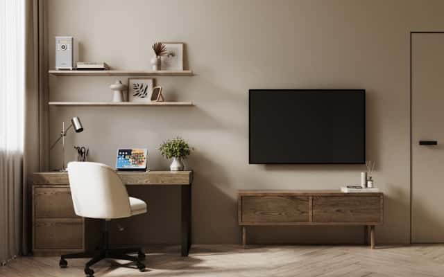 Затишний інтер'єр трикімнатної квартири, оформлений у сучасному стилі з урахуванням потреб сім'ї.