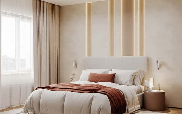 Оформлення трикімнатної квартири: вітальня з великим кутовим диваном та телевізором, фото