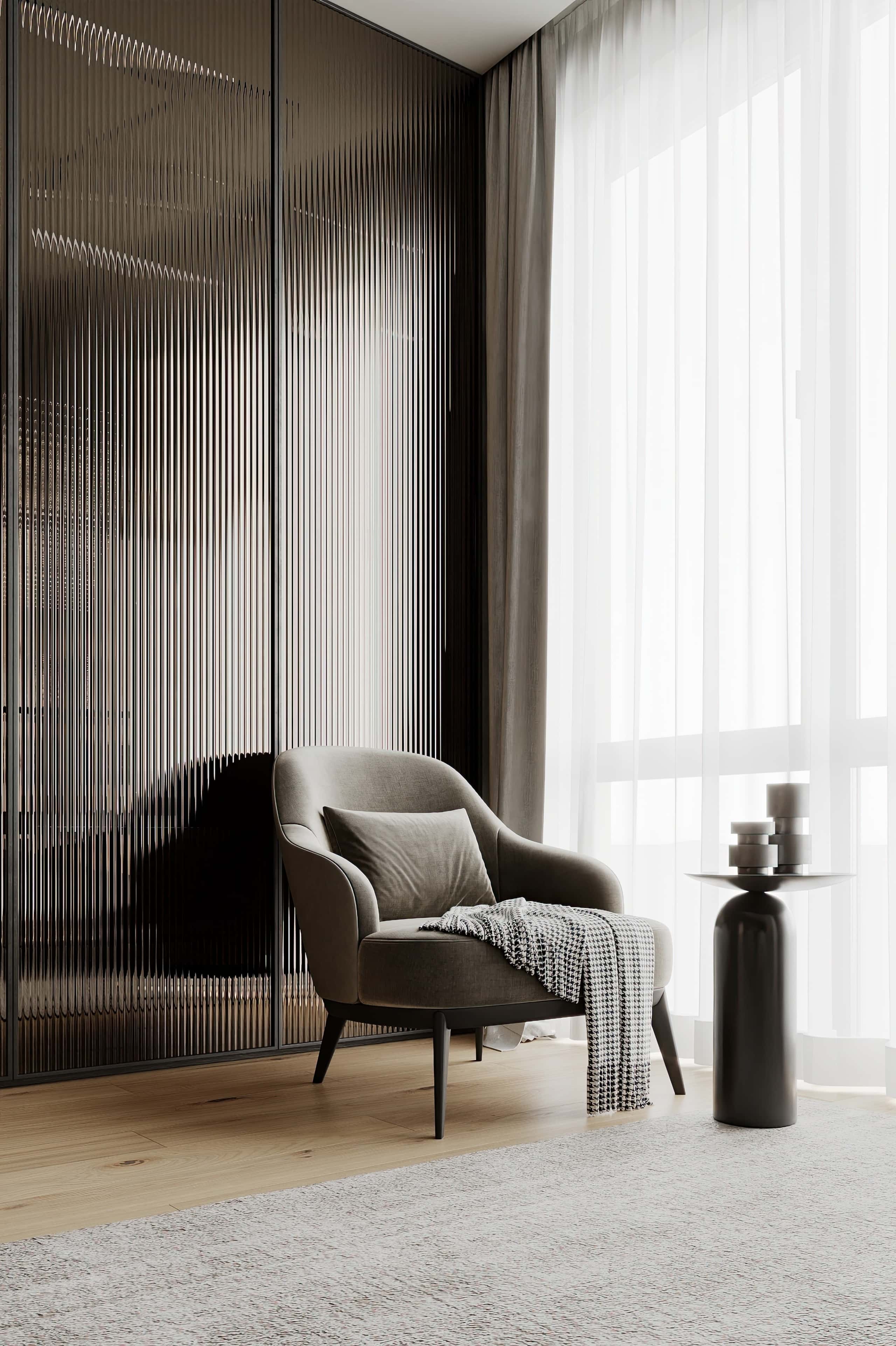 Затишна трикімнатна квартира з сучасним інтер'єром та продуманим дизайном дитячої кімнати.