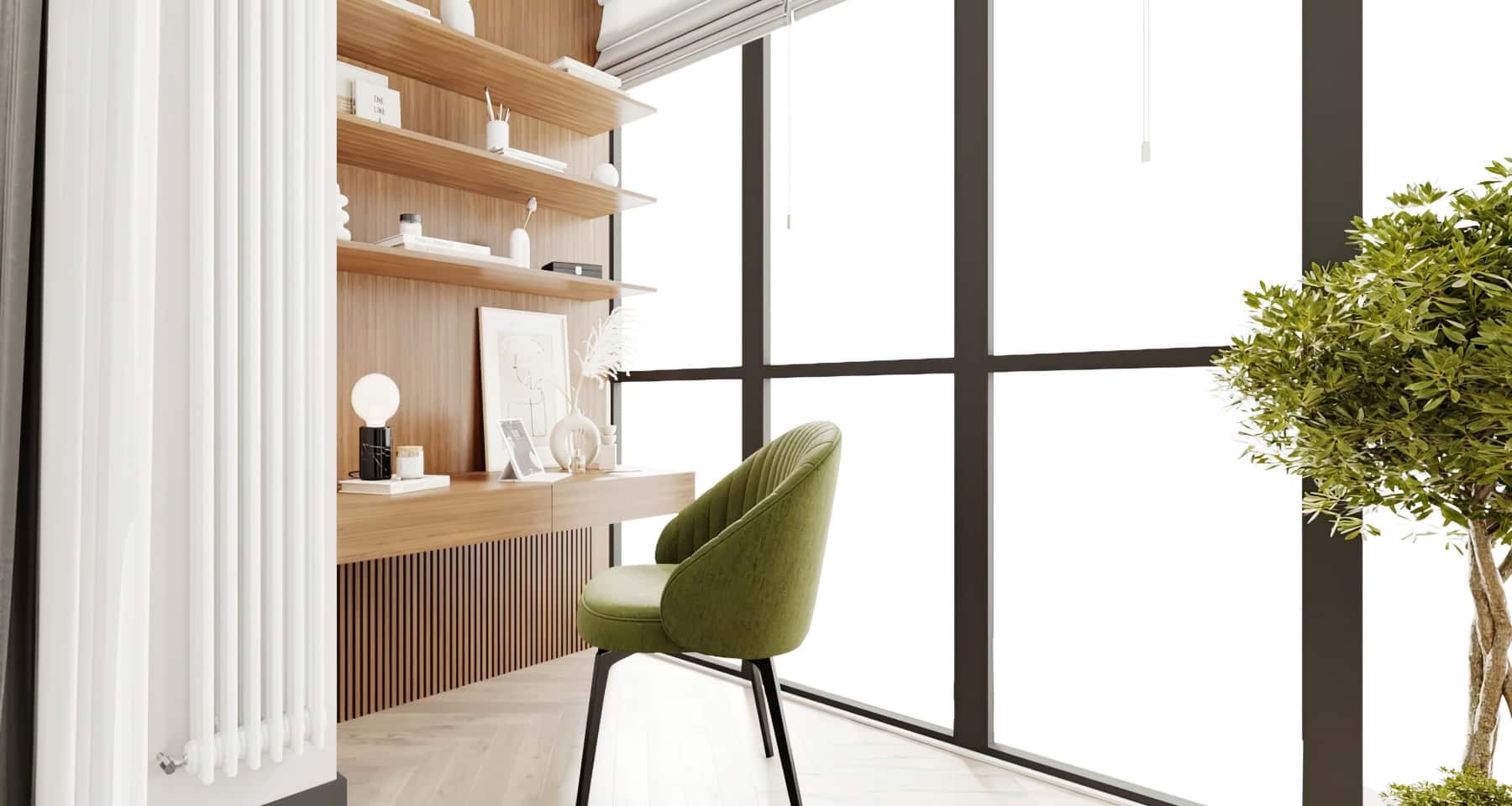 Сучасний інтер'єр 3-кімнатної квартири з акцентом на природні матеріали та текстури.