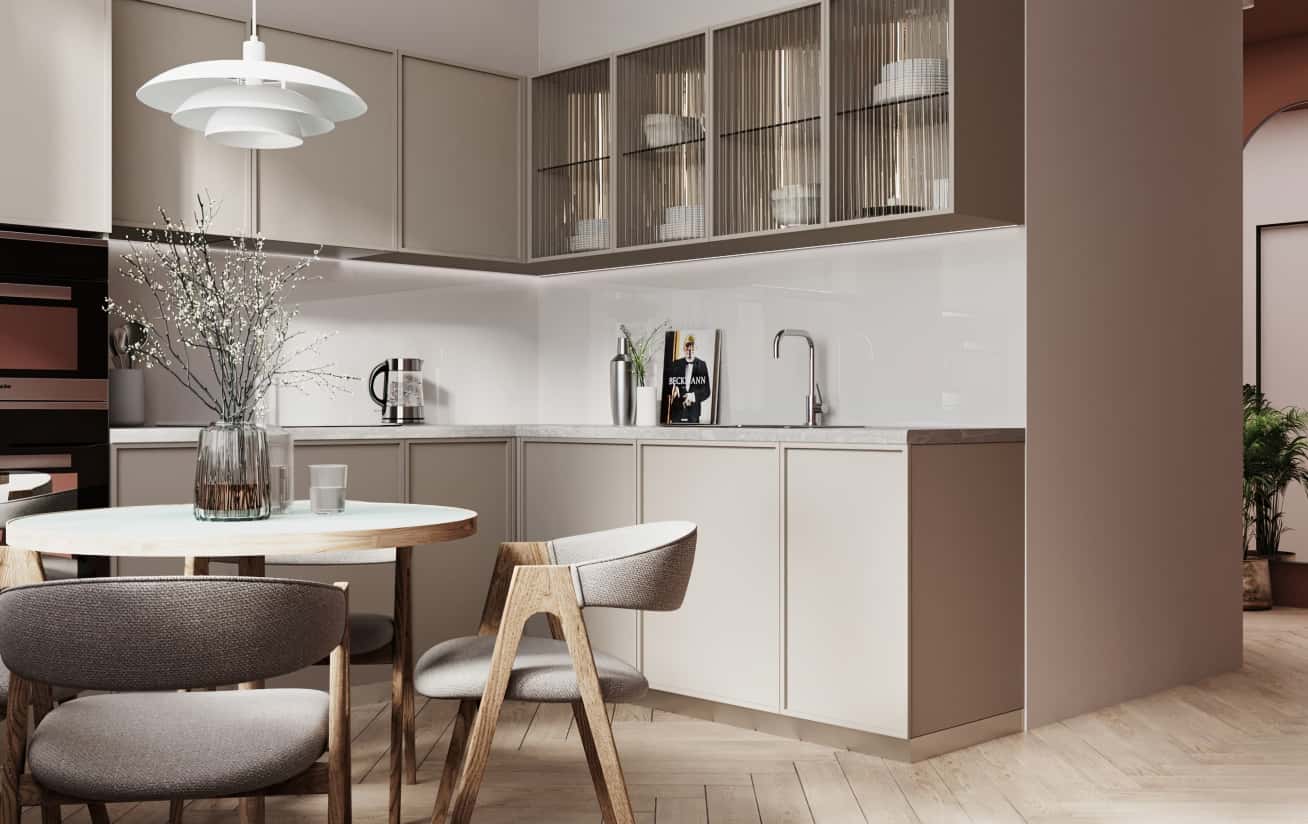 Інтер'єр трикімнатної квартири з акцентом на дизайн дитячої кімнати та сучасні елементи декору.