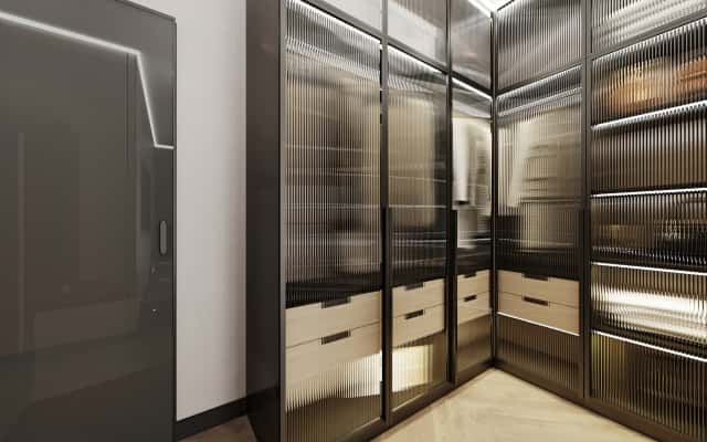 Сучасний дизайн трикімнатної квартири з балконом, оформленим у вигляді зони відпочинку