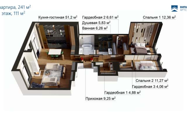 Дизайн інтер'єру квартири: кабінет з письмовим столом та книжковими полицями для роботи.