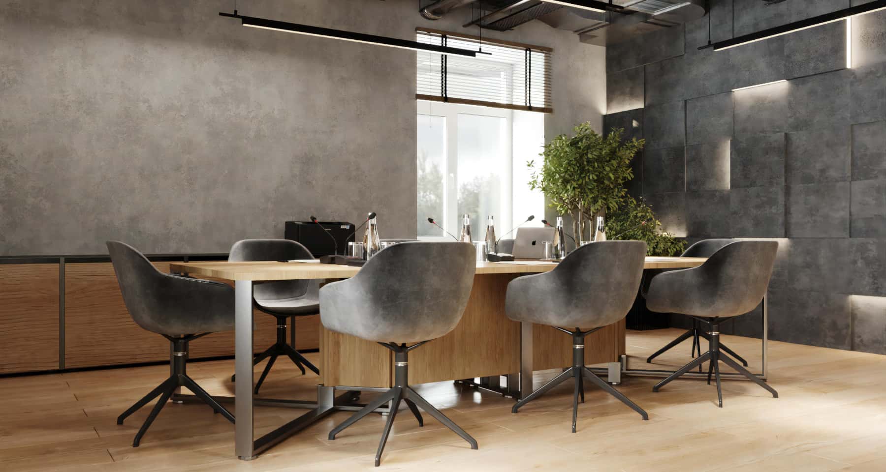 Продуманий дизайн офісу з комфортними робочими місцями та зонами відпочинку