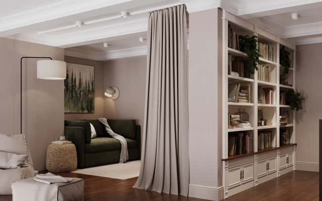 Сучасний дизайн маленької квартири 32 м² з функціональними меблями.