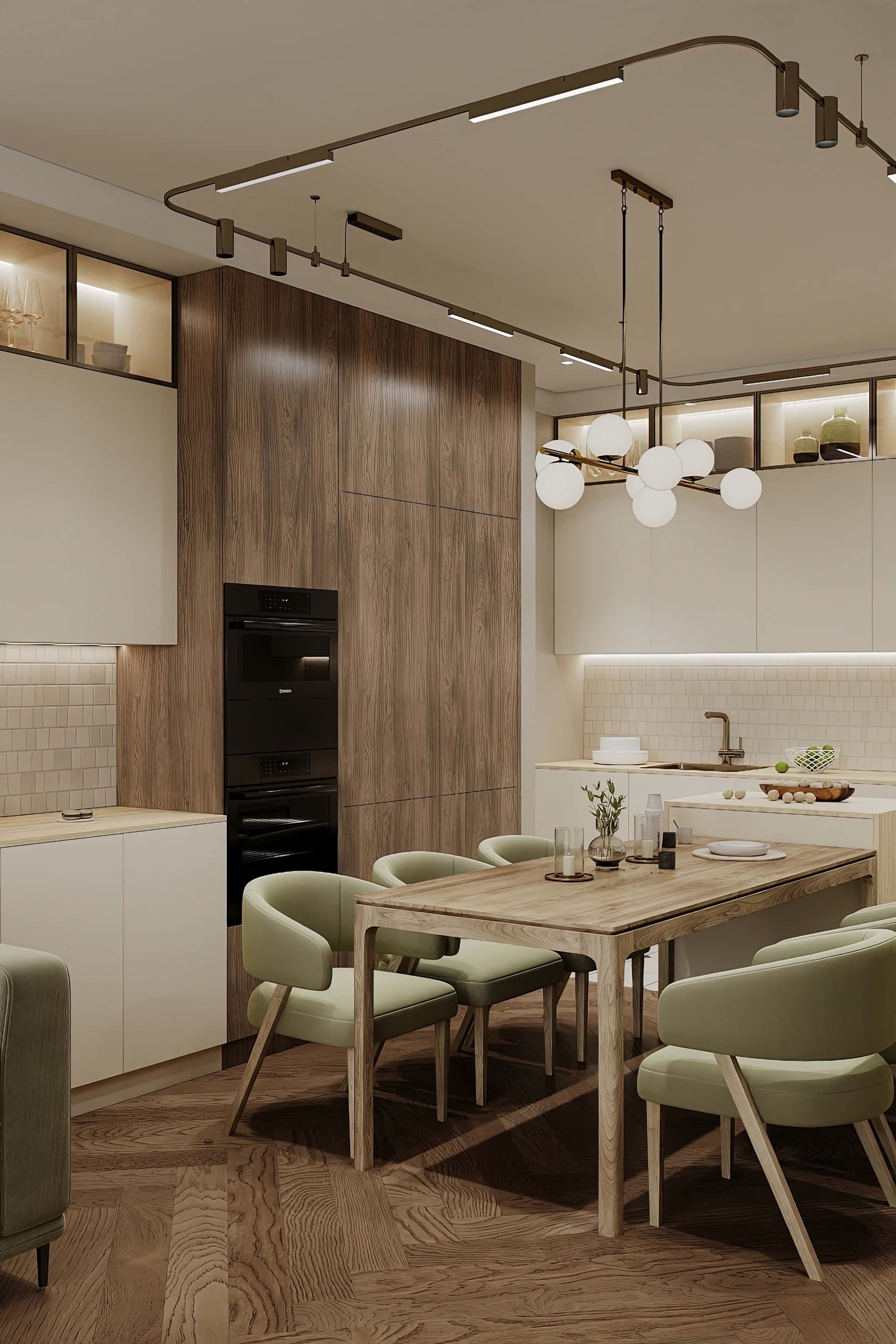 Сучасний дизайн квартири 32 м²: комфортна спальня-вітальня з функціональними меблями-трансформерами.