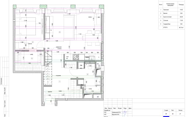 Функціональний дизайн маленької квартири з вбудованими меблями для економії місця.