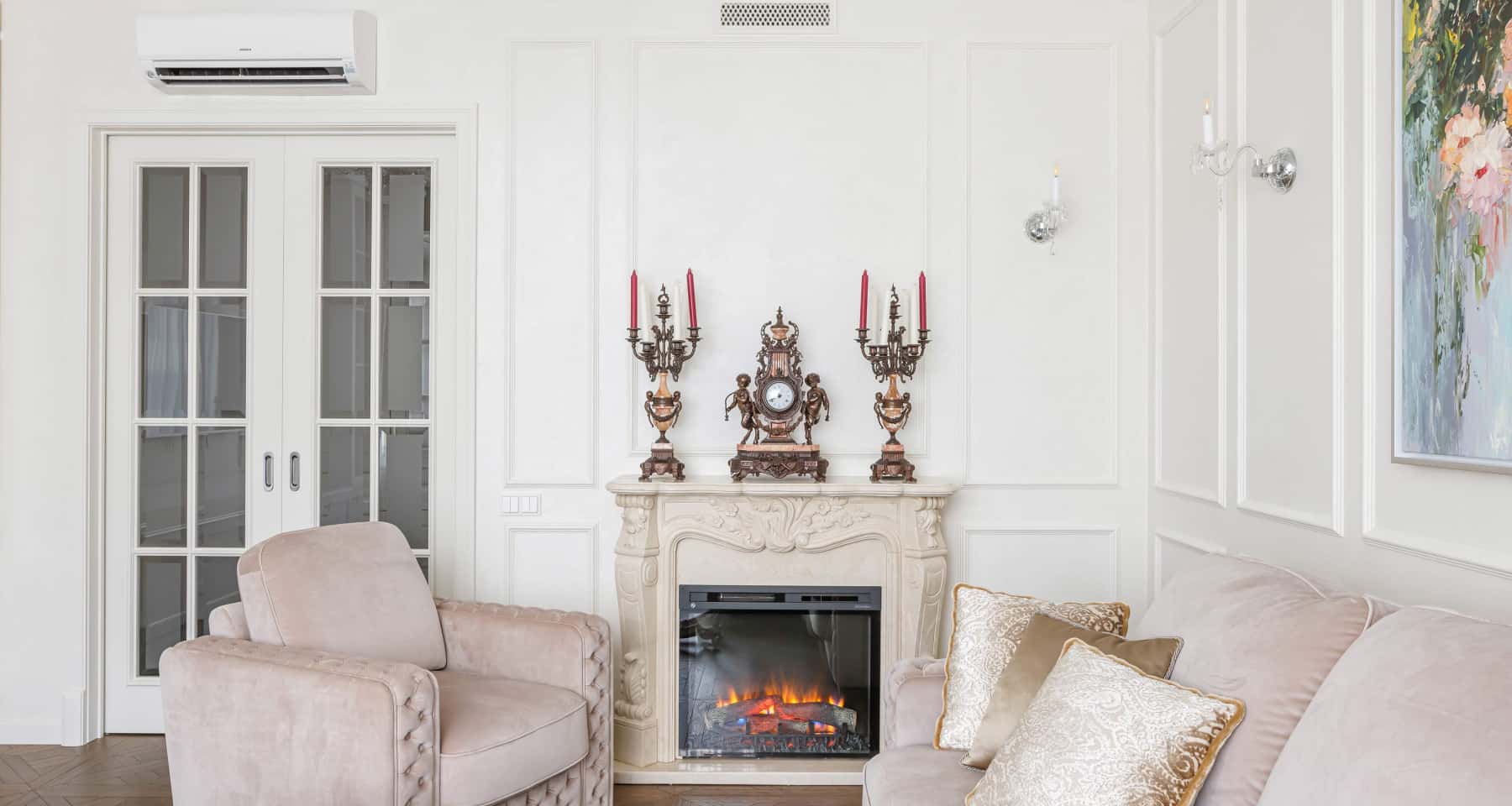 Дизайн інтер'єру квартири в Києві в неокласичному стилі з сучасними елементами.