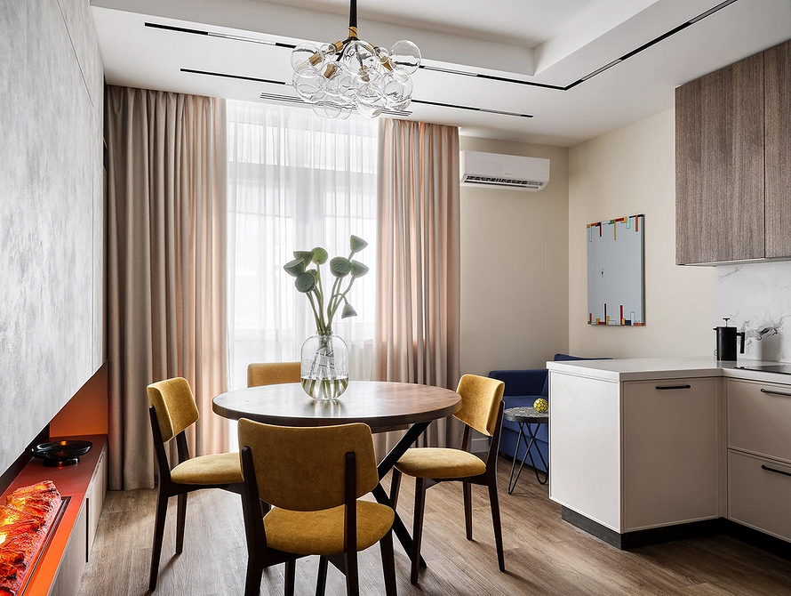 Затишна кухня-вітальня: ідеї для зонування простору та розстановки меблів.