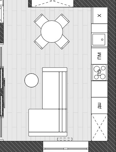 Планування кухні-вітальні: вдале розставлення меблів для комфортного простору.