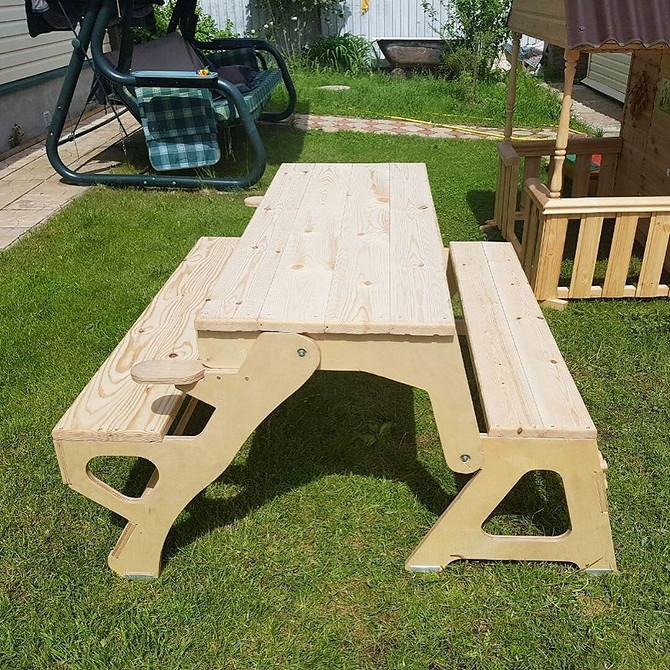 Проект лавки трансформера своїми руками: креслення та інструкції для виготовлення садових меблів