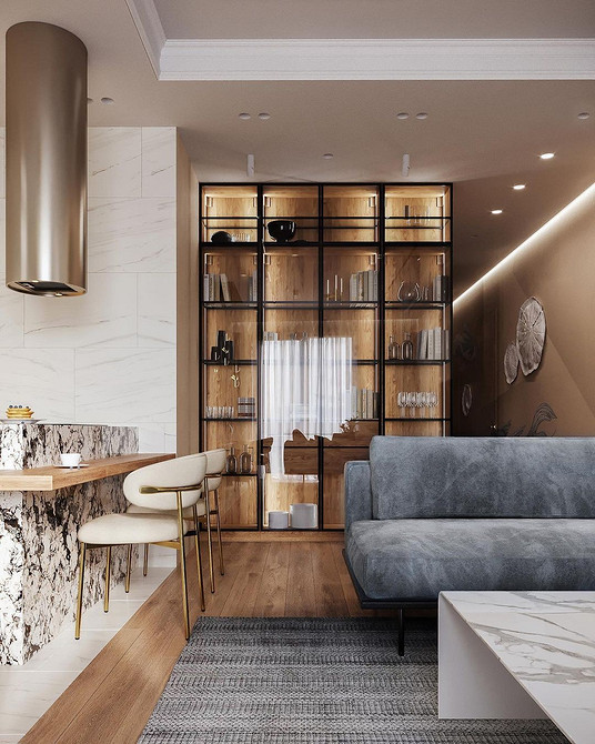 Сучасний дизайн серванту: ідеальний вибір для стильної вітальні з достатньо місця