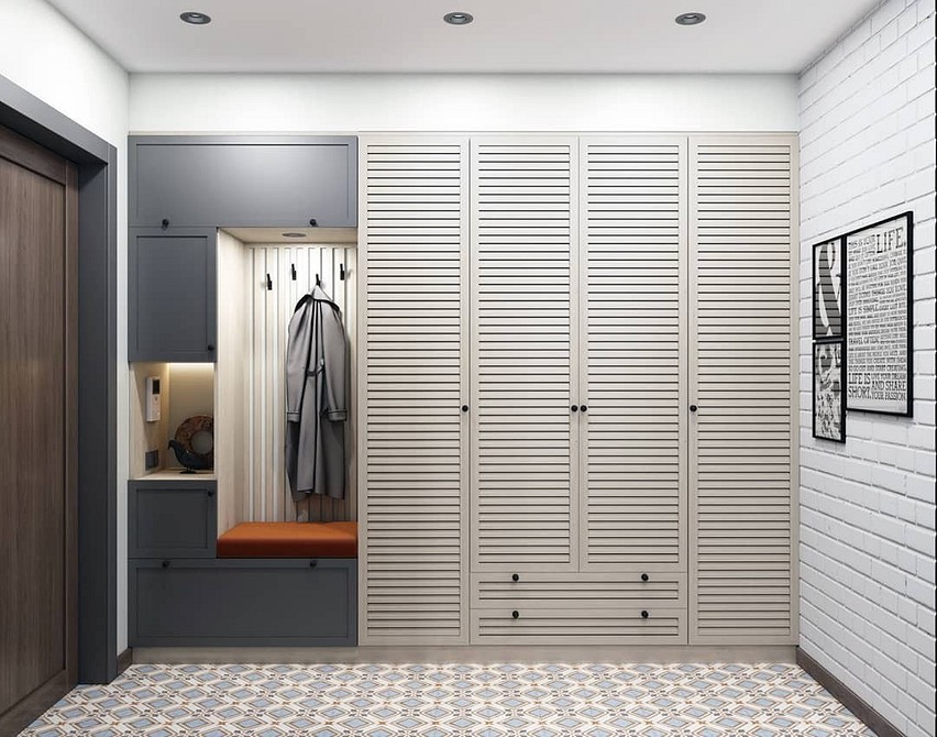 Мінімалістичний дизайн шафи в передпокій для сучасного інтер'єру.