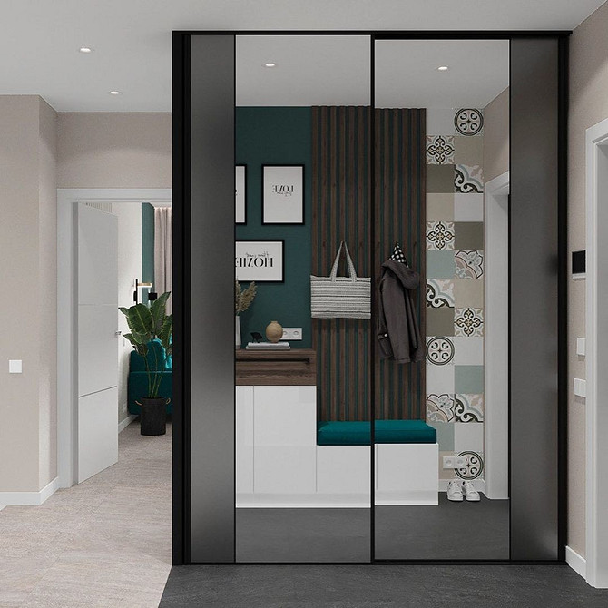 Різноманітні варіанти дизайну шаф для коридору у 2024 році.