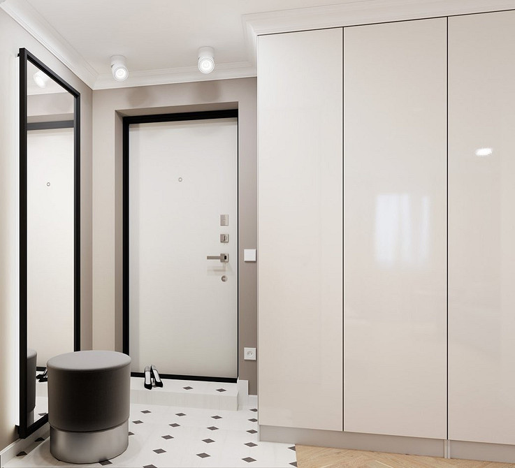 Світла шафа в передпокій: гармонійне поєднання стилю та функціональності.