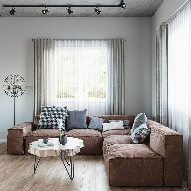 Елегантний коричневий диван в інтер'єрі: поради щодо вибору, розміщення та колірних комбінацій.