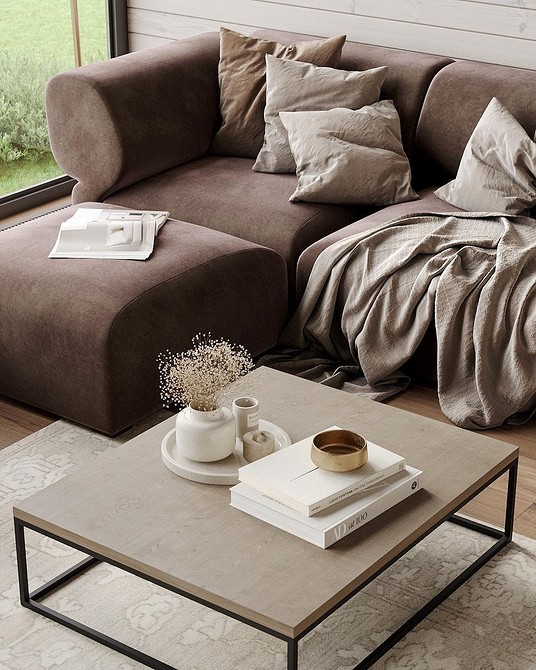 Коричневий кутовий диван у дитячій: економія простору та додаткові місця для сидіння