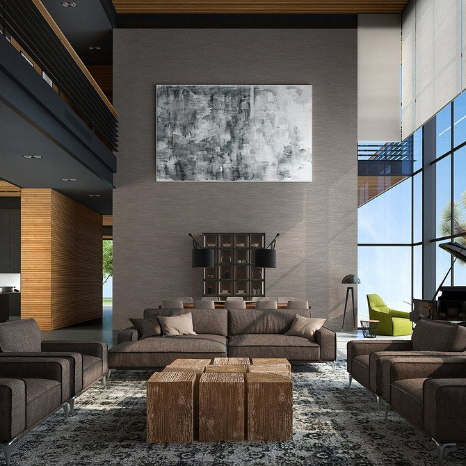 Світлий коричневий диван в скандинавському стилі з дерев'яними ніжками та текстилем