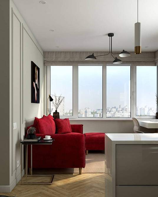 Інтер'єр з червоним диваном: як правильно підібрати меблі та декор