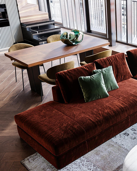 Червоний шкіряний диван в інтер'єрі: розкіш та комфорт у вітальні