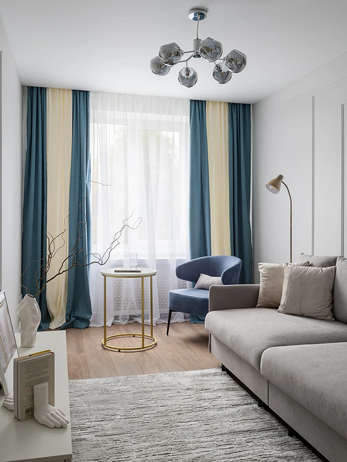 Крісло-гойдалка в сучасному інтер'єрі вітальні, комфортний відпочинок