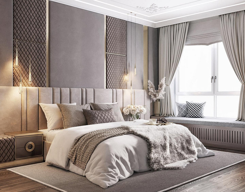 Ліжко з м'якою спинкою: вибір матеріалу оббивки та наповнювача для комфорту