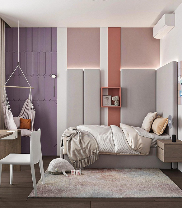 М'яке ліжко з узголів'ям в гостьовій кімнаті: затишний дизайн інтер'єру