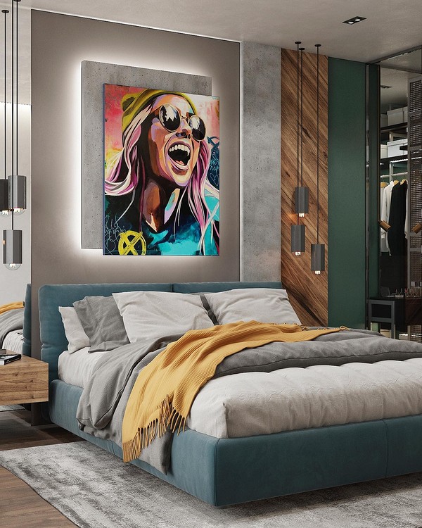 Ліжко з м'якою спинкою, оббитою шкірою: розкішний вигляд та довговічність матеріалу.