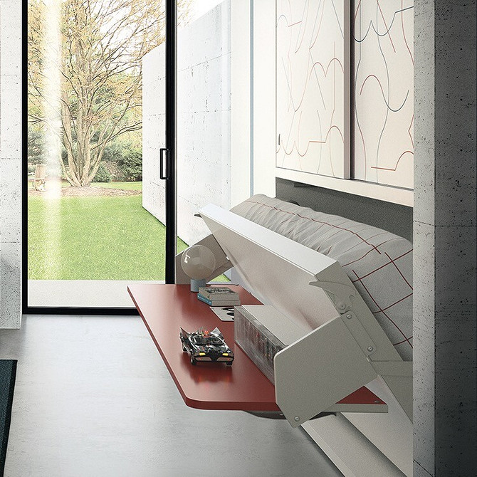 Інноваційне ліжко в шафі для невеликої квартири: ергономічні меблі, практичне рішення.