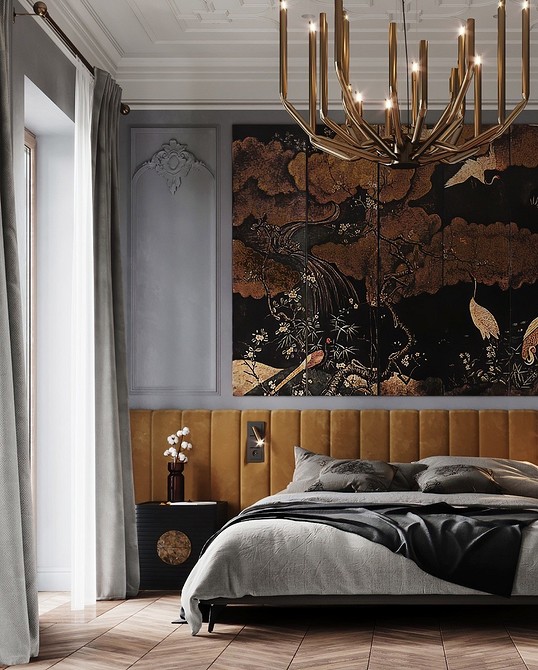 Мінімалістичне ліжко 2025 з дерев'яним каркасом ідеально вписується в сучасний інтер'єр.