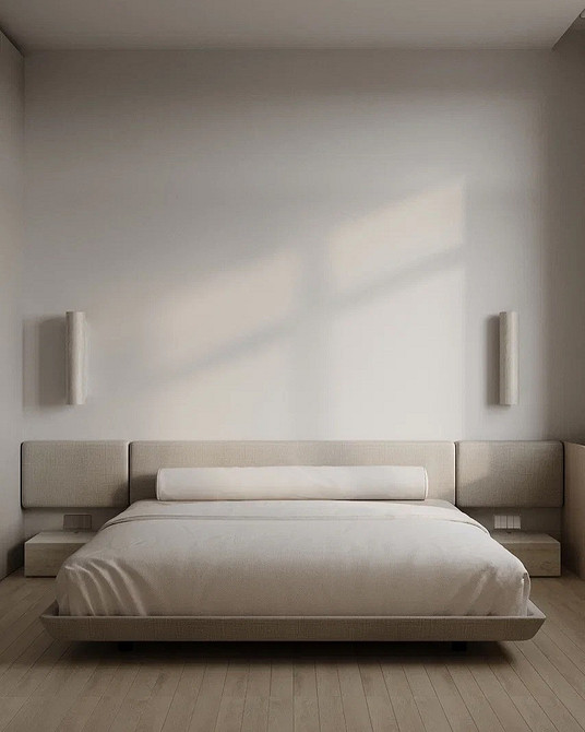 Стильне ліжко оверсайз в інтер'єрі спальні 2026: комфорт та простір.