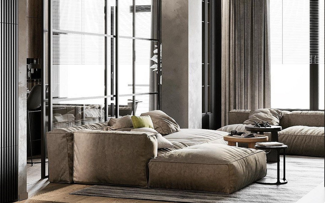 Великий кутовий модульний диван: ідеальне рішення для великої родини та гостинної вітальні.