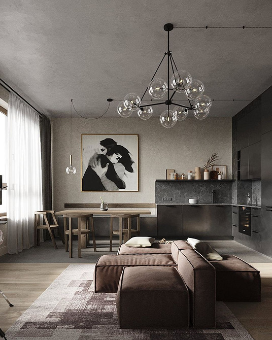 Елегантний модульний диван у мінімалістичному інтер'єрі: стиль та функціональність