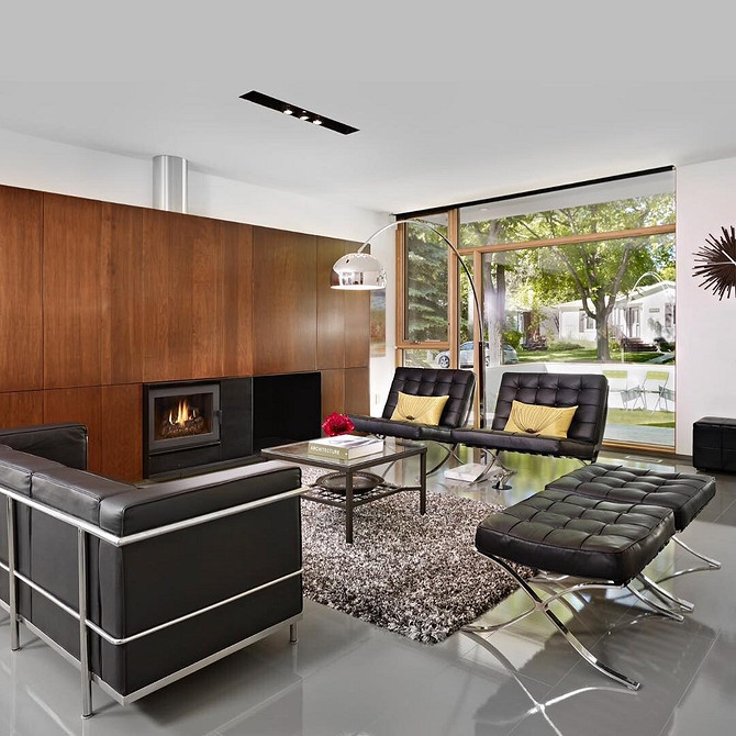 Ніша для телевізора з гіпсокартону з геометричними формами та підсвіткою