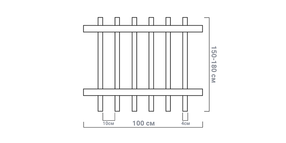 Приклад саморобної дерев'яної опори для клематиса в саду біля будинку.