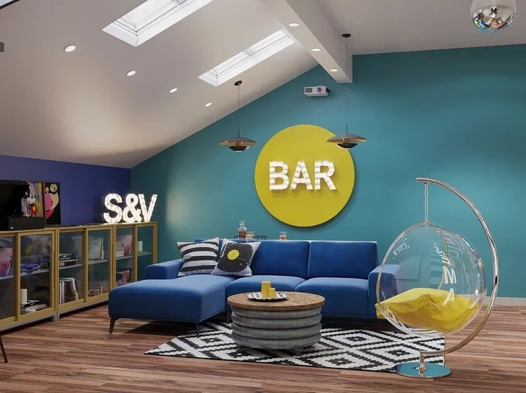 Кругле підвісне крісло в сучасному дизайні інтер'єру, стильний елемент зони відпочинку.