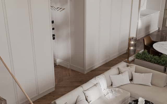 Інтер'єр трикімнатної квартири після ремонту в ЖК «Nagatino i-Land»