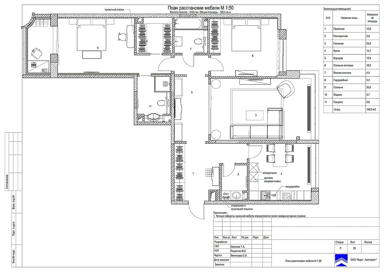 Фото ремонту 3-кімнатної квартири в ЖК, сучасний стиль, світлі тони