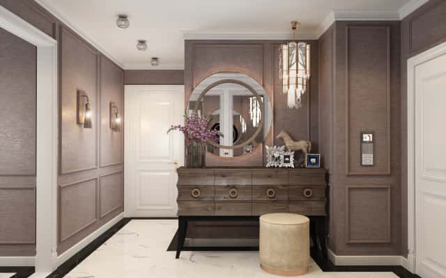 Коридор після ремонту 3-кімнатної квартири в ЖК «Nagatino i-Land»: сучасний дизайн