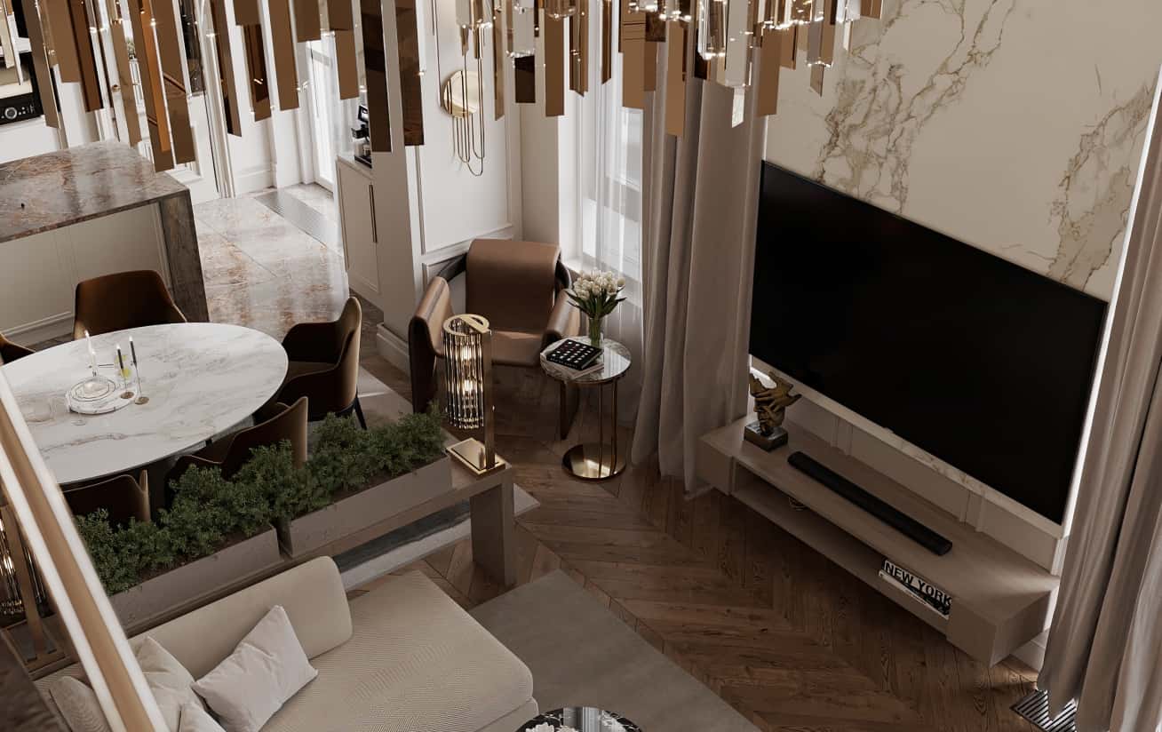 Ремонт 3-кімнатної квартири в ЖК «Nagatino i-Land»: вдале поєднання кольорів