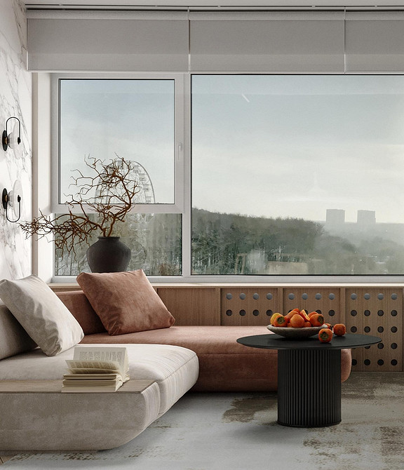 Диван з оригінальним дизайном ніжок, модні дивани 2025, деталі в інтер'єрі